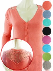 Sweaters con Encaje x4 unds. Tallas: Standar