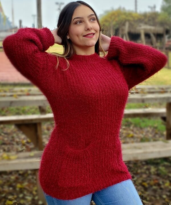 abrigo rojo de dama